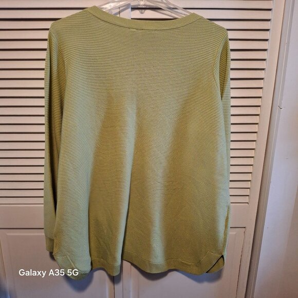 Cyrus Womens Ribbed Knit Long Sleeve Sweater 3X Light Green Soft & Comfortable M - Picture 6 of 7